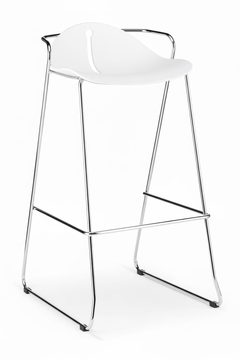 Mariquita banco cromado - mariquita banco blanco