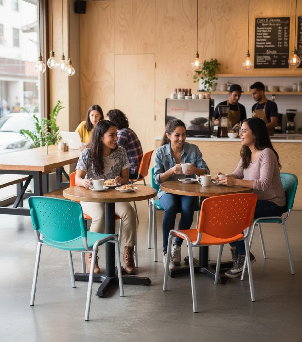 Silla Prisma tapizada sin brazos